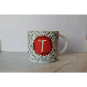 Anthropologie Monogram Initial T Friendship Oscar Wilde Quote Coffee Mug Lit